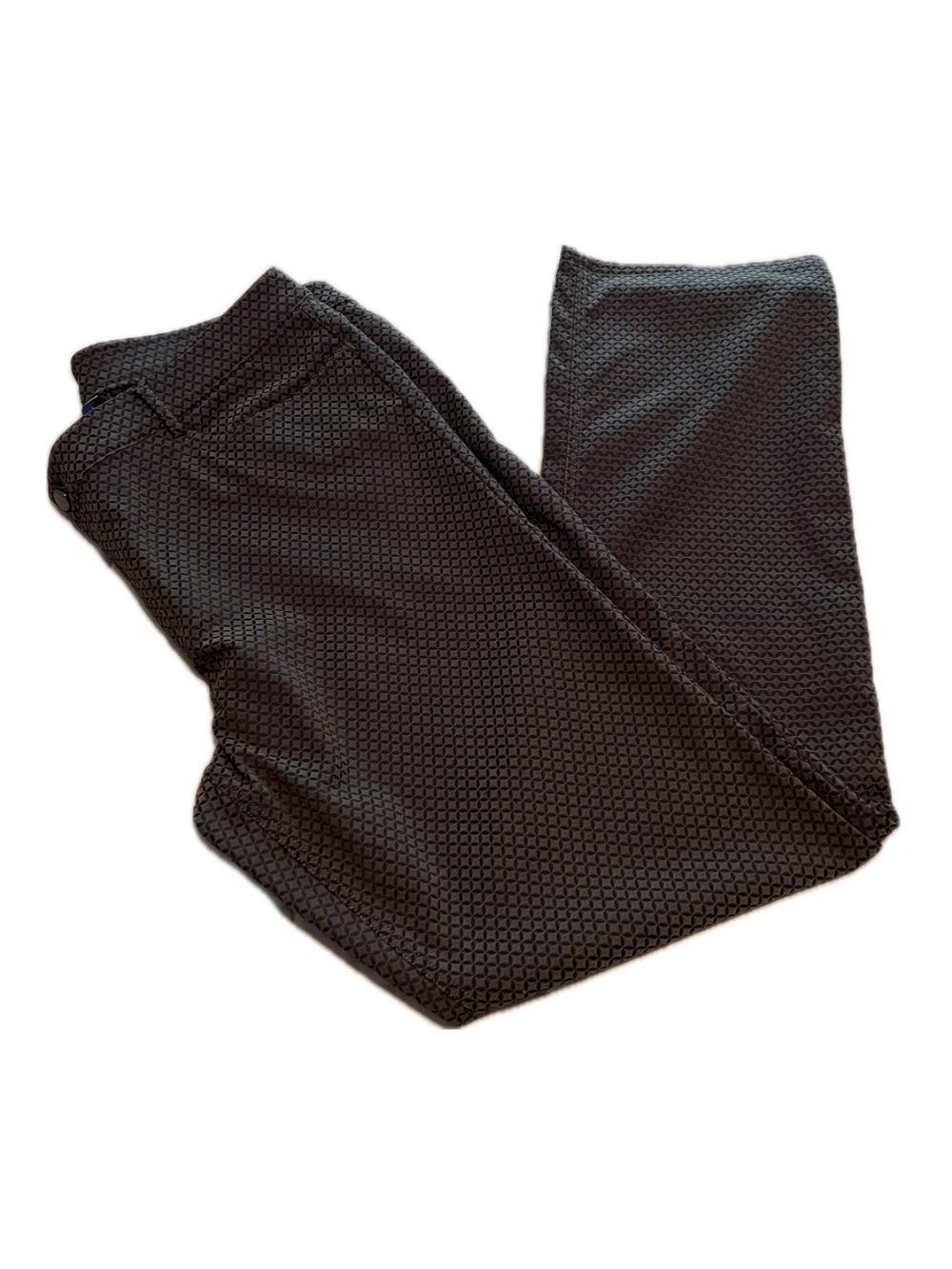 Doncaster Olive with Black Textured Straight-Leg Pants